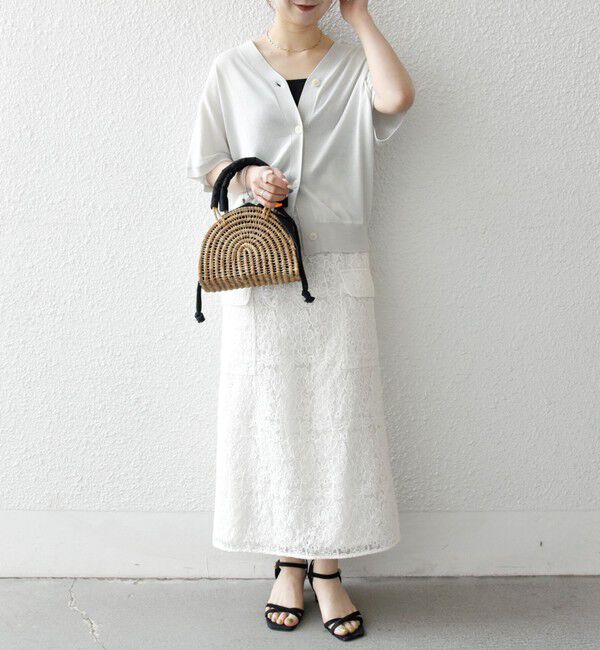 SHIPS any「SHIPS any:〈接触冷感/手洗い可能〉Vネック ドルマン ミディ カーディガン」|カーディガン|