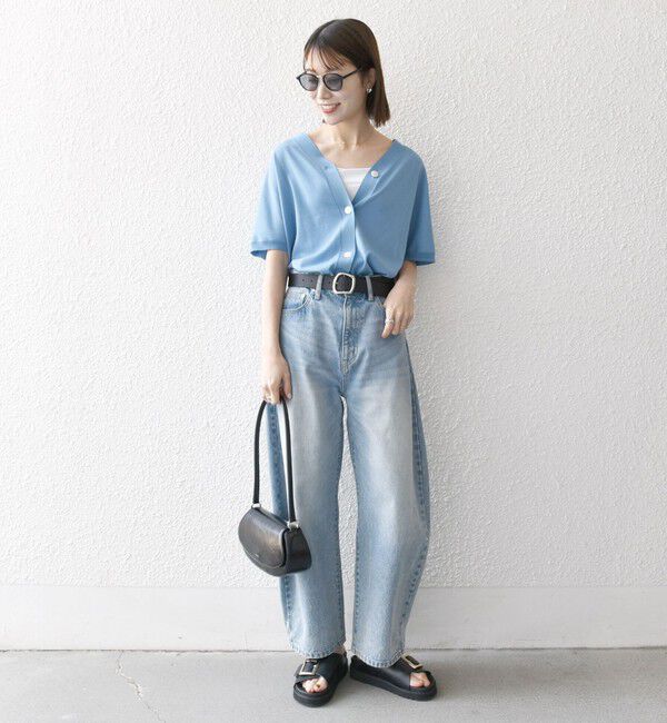 SHIPS any「SHIPS any:〈接触冷感/手洗い可能〉Vネック ドルマン ミディ カーディガン」|カーディガン|