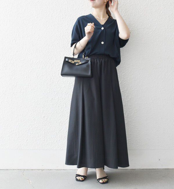 SHIPS any「SHIPS any:〈接触冷感/手洗い可能〉Vネック ドルマン ミディ カーディガン」|カーディガン|