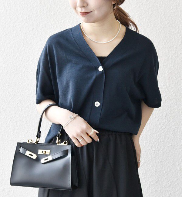 SHIPS any「SHIPS any:〈接触冷感/手洗い可能〉Vネック ドルマン ミディ カーディガン」|カーディガン|