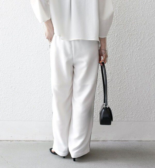 SHIPS any「SHIPS any:〈手洗い可能〉カラミ メッシュ サイドライン イージー ワイド パンツ」|その他|