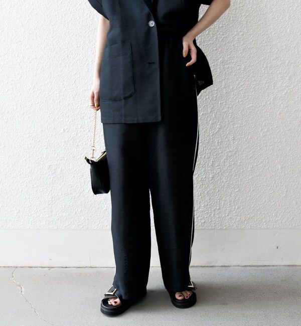 SHIPS any「SHIPS any:〈手洗い可能〉カラミ メッシュ サイドライン イージー ワイド パンツ」|その他|