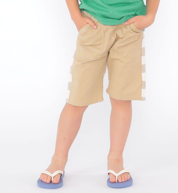 SHIPS KIDS「SHIPS KIDS:100～130cm / バック ボーダー ショーツ」|その他|ベージュ