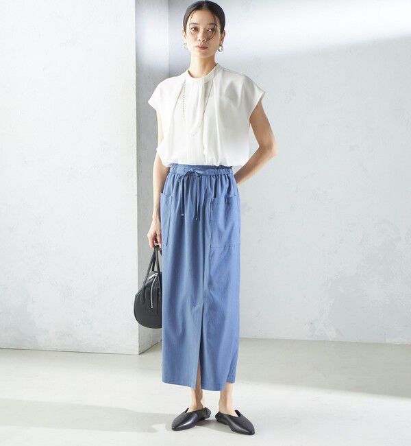 SHIPS for women「〈手洗い可能〉タック タイ フレンチ スリーブ ブラウス」|シャツ・ブラウス|