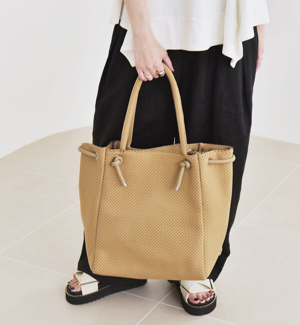 quaranciel「quaranciel: パンチング ロープ デザイン トート バッグ（A4対応）」|トートバッグ|