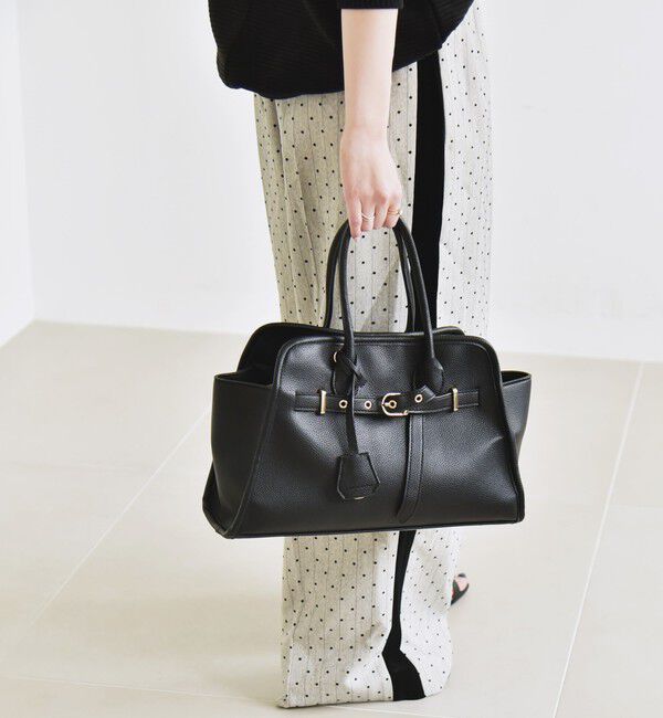 quaranciel「quaranciel: 2way 金具 ベルト スクエア トート バッグ（A4対応）」|トートバッグ|