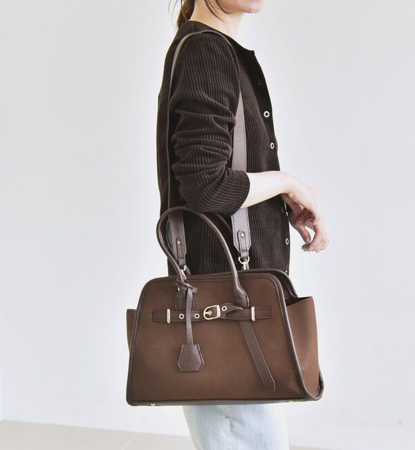 quaranciel「quaranciel: 2way 金具 ベルト スクエア トート バッグ（A4対応）」|トートバッグ|