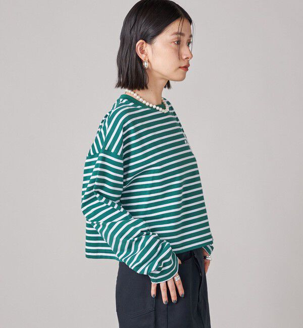 SHIPS for women「SHIPS NINE CASE:ボーダー 長袖 TEE」|Tシャツ・カットソー|