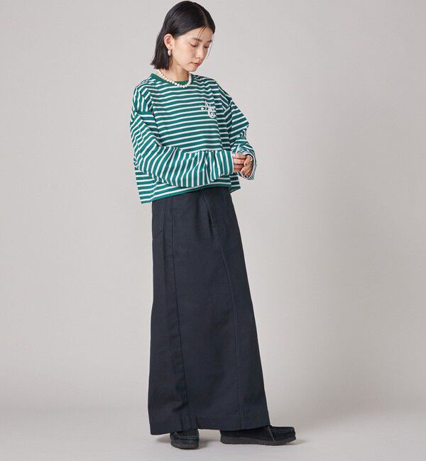 SHIPS for women「SHIPS NINE CASE:ボーダー 長袖 TEE」|Tシャツ・カットソー|