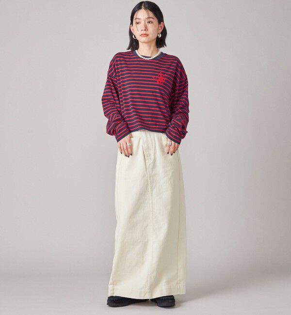 SHIPS for women「SHIPS NINE CASE:ボーダー 長袖 TEE」|Tシャツ・カットソー|