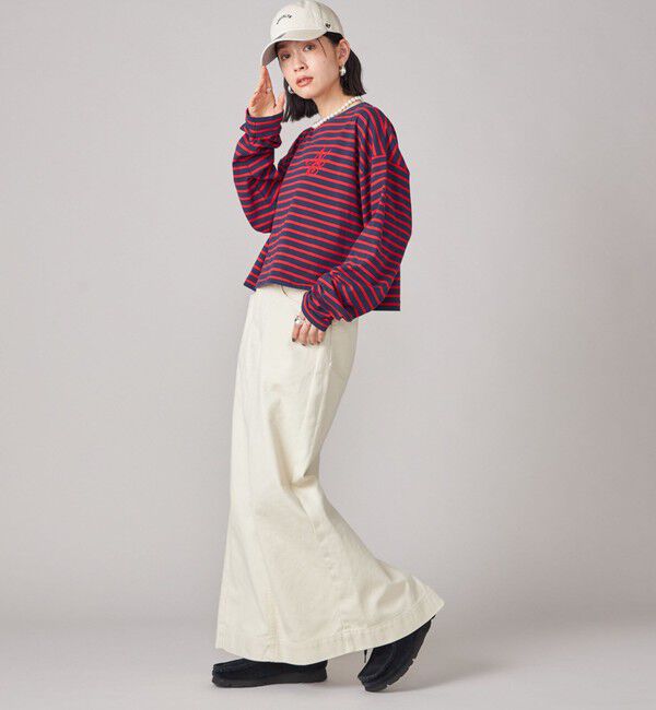 SHIPS for women「SHIPS NINE CASE:ボーダー 長袖 TEE」|Tシャツ・カットソー|
