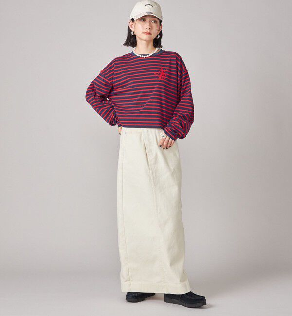 SHIPS for women「SHIPS NINE CASE:ボーダー 長袖 TEE」|Tシャツ・カットソー|