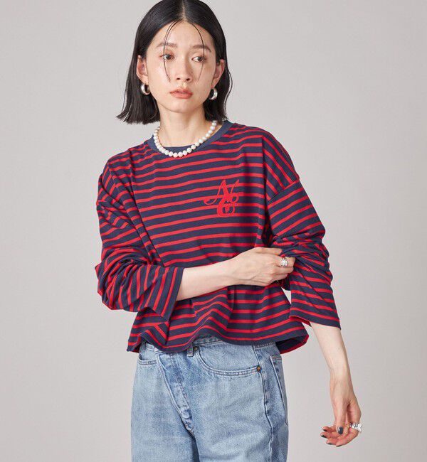 SHIPS for women「SHIPS NINE CASE:ボーダー 長袖 TEE」|Tシャツ・カットソー|