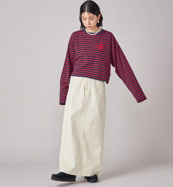 SHIPS for women「SHIPS NINE CASE:ボーダー 長袖 TEE」|Tシャツ・カットソー|