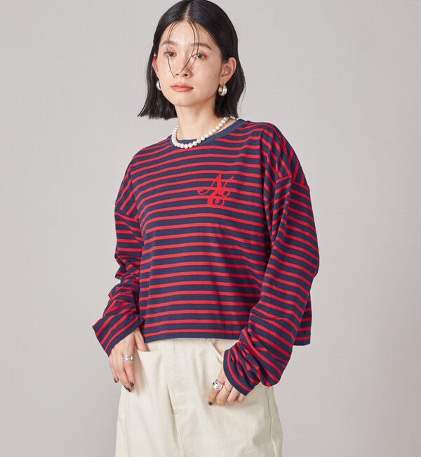 SHIPS for women「SHIPS NINE CASE:ボーダー 長袖 TEE」|Tシャツ・カットソー|