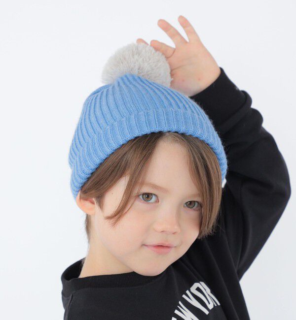 SHIPS KIDS「SHIPS KIDS:ポンポン ニット ワッチ」|ニット帽|