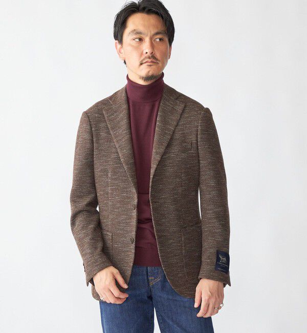 SHIPS「SHIPS: LANIFICIO ROMA メランジ ソリッド ジャケット」|テーラードジャケット|ブラウン