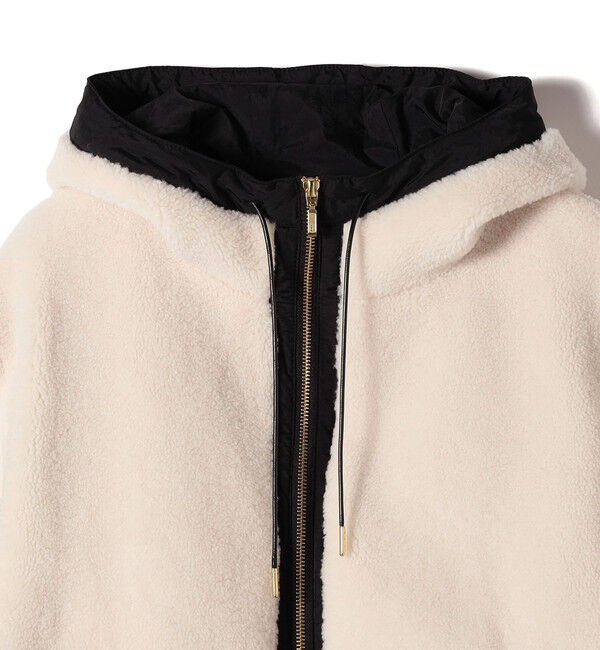 SHIPS for women「【WEB限定】ボア 配色 フード ブルゾン」|ブルゾン・スタジャン|