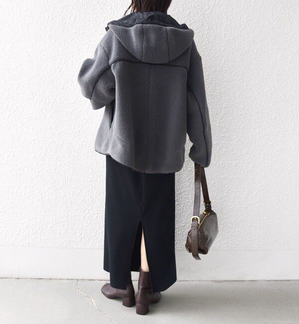 SHIPS for women「【WEB限定】ボア 配色 フード ブルゾン」|ブルゾン・スタジャン|