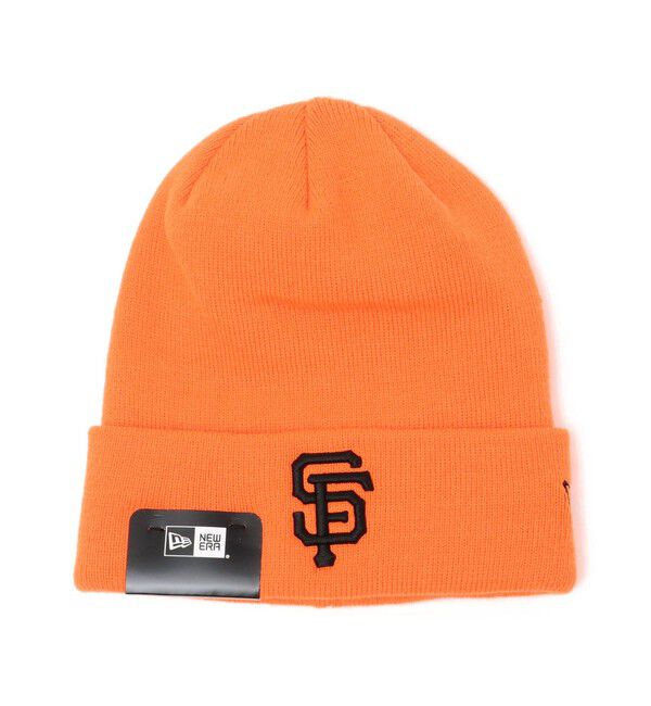 SHIPS any「NEW ERA: ベーシック MLB ロゴ 刺繍 ニットキャップ」|ニット帽|オレンジ