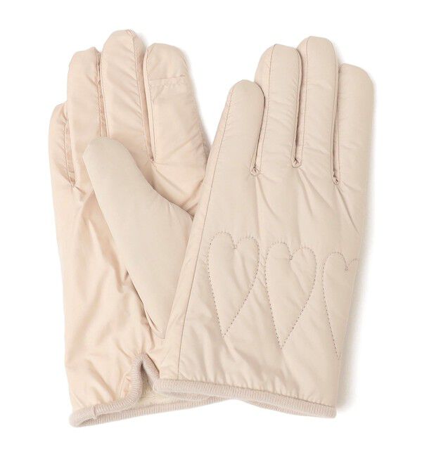 SHIPS any「casselini: ハート キルト グローブ」|手袋|ナチュラル