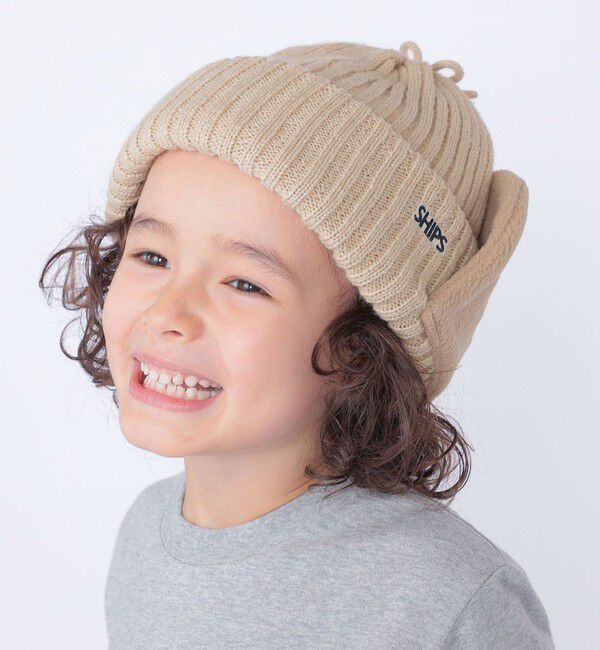 SHIPS KIDS「SHIPS KIDS:フリース フライト ニット ワッチキャップ」|その他|ベージュ