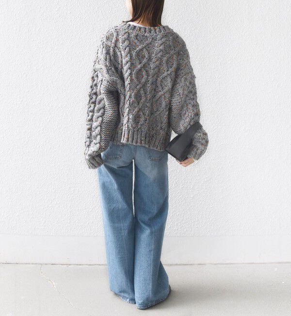 SHIPS for women「【WEB限定】〈手洗い可能〉ネップヤーン ケーブル ニット カーディガン」|カーディガン|