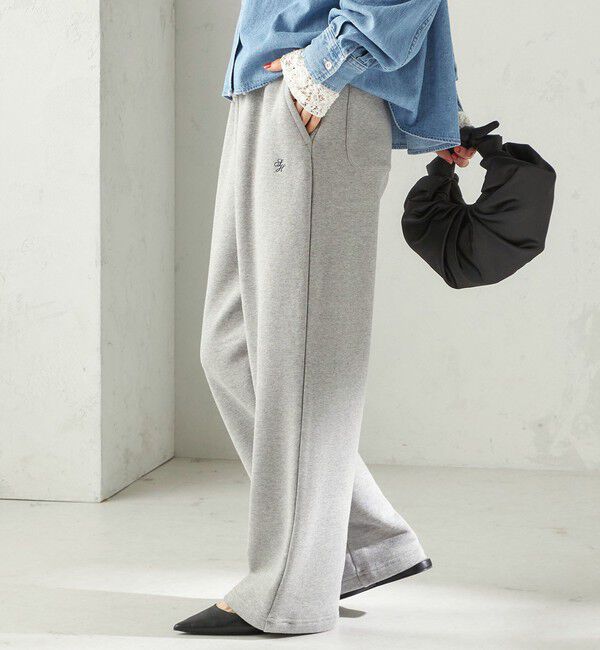 SHIPS for women「〈洗濯機可能〉AZUMA 裏毛 刺繍 パンツ」|その他|