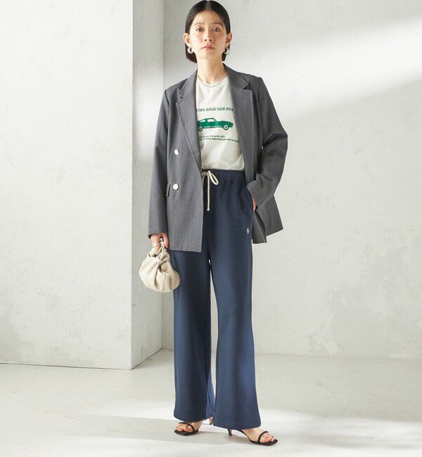 SHIPS for women「〈洗濯機可能〉AZUMA 裏毛 刺繍 パンツ」|その他|