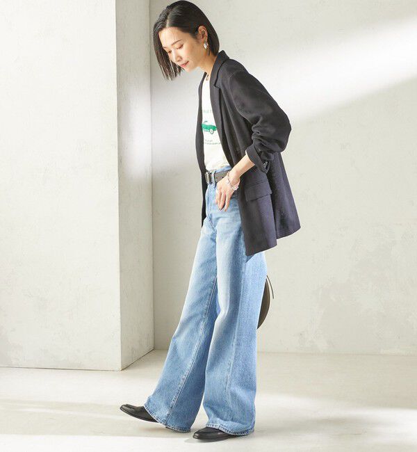 SHIPS for women「〈吸水速乾・手洗い可能〉麻調 ドンゴロス 2釦 ジャケット」|テーラードジャケット|