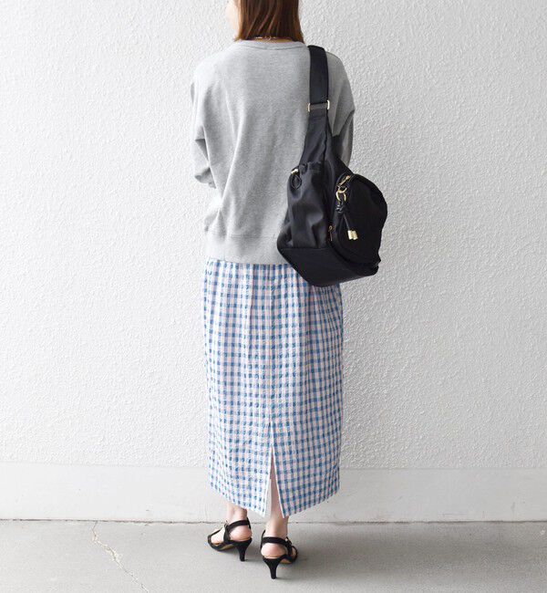 SHIPS any「SHIPS any:〈洗濯機可能〉ギンガムチェック サッカー タイト スカート」|スカート|