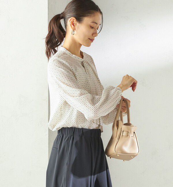 SHIPS for women「〈手洗い可能〉プリント タイ 長袖 ブラウス」|シャツ・ブラウス|