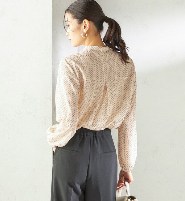 SHIPS for women「〈手洗い可能〉プリント タイ 長袖 ブラウス」|シャツ・ブラウス|