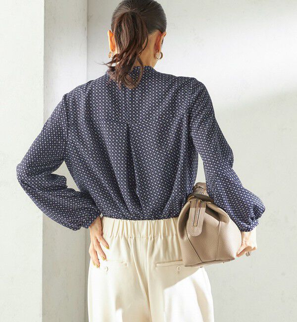 SHIPS for women「〈手洗い可能〉プリント タイ 長袖 ブラウス」|シャツ・ブラウス|