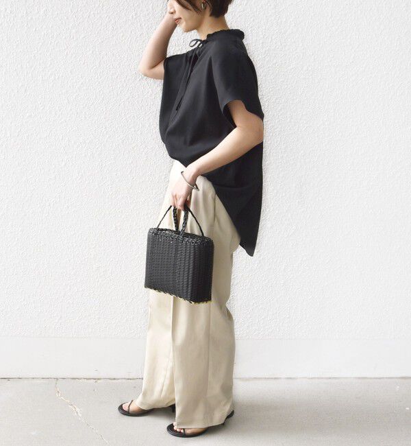 SHIPS for women「《予約》〈手洗い可能〉襟 フリル バック ギャザー ブラウス」|シャツ・ブラウス|