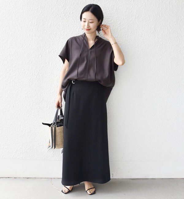 SHIPS for women「《予約》〈手洗い可能〉襟 フリル バック ギャザー ブラウス」|シャツ・ブラウス|