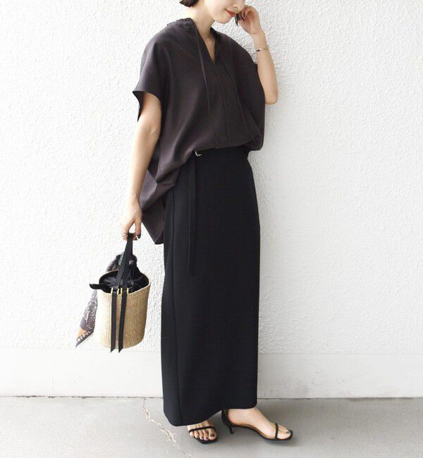 SHIPS for women「《予約》〈手洗い可能〉襟 フリル バック ギャザー ブラウス」|シャツ・ブラウス|