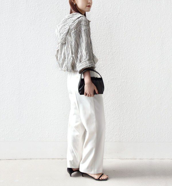 SHIPS for women「《予約》【WEB限定】〈手洗い可能〉ストライプ フード 羽織り シャツ」|シャツ・ブラウス|