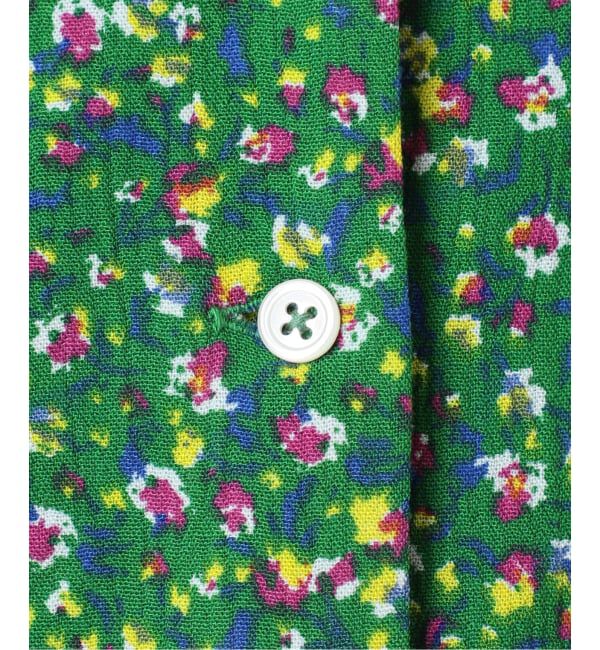 OUTDOOR PRODUCTS Usual Things「フラワープリント五分袖フリルブラウス」|シャツ・ブラウス|