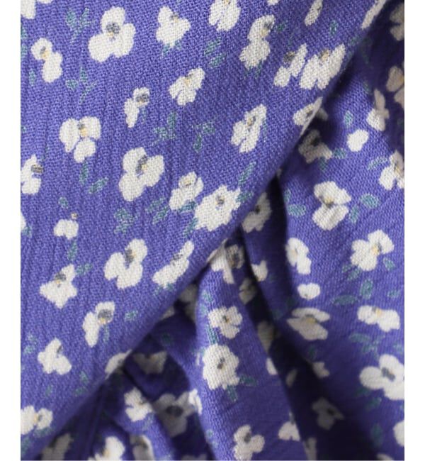 OUTDOOR PRODUCTS Usual Things「フラワープリント五分袖フリルブラウス」|シャツ・ブラウス|