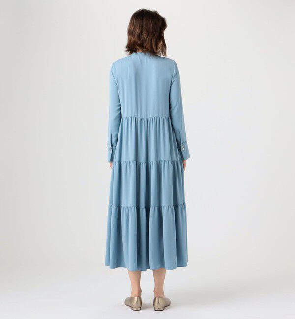 Ballsey「パウダリーサテン ティアードロングワンピース」|ワンピース|