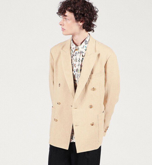 CABaN「CABaN アイリッシュリネン ダブルブレストジャケット」|テーラードジャケット|