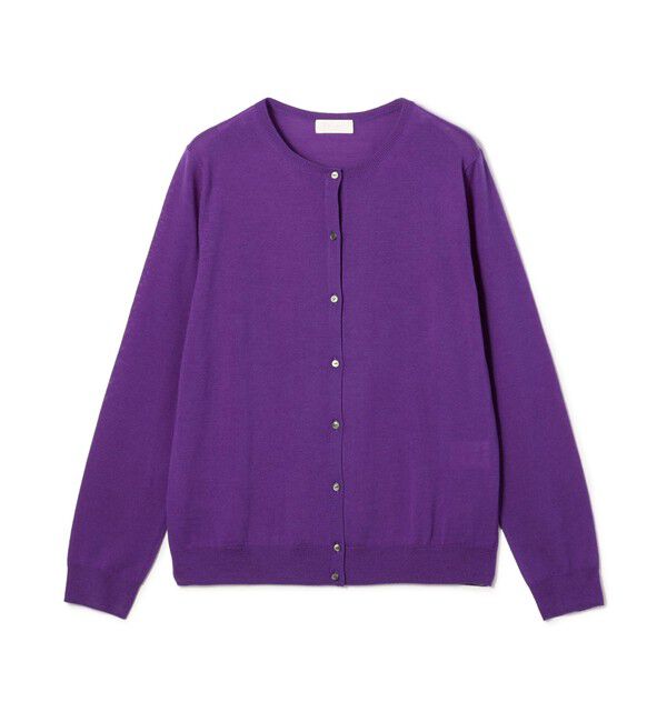 Ballsey「スーパーエクストラファインウール クルーネックカーディガン」|カーディガン|77 パープル
