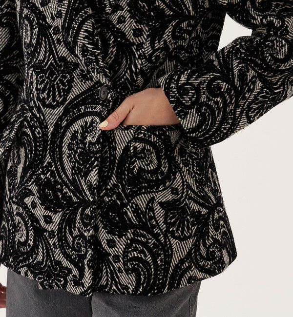 DES PRES「ペイズリーヘビーフロッキープリント テーラードジャケット」|テーラードジャケット|