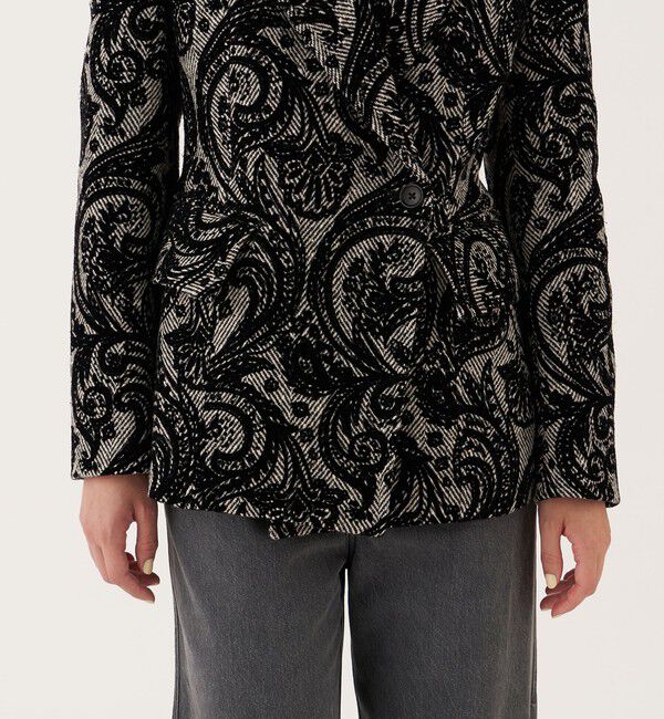 DES PRES「ペイズリーヘビーフロッキープリント テーラードジャケット」|テーラードジャケット|