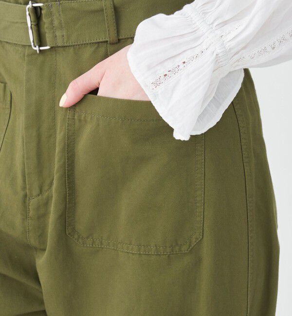 MACPHEE「コットンリネンカルゼ ベルテッドパンツ」|その他|