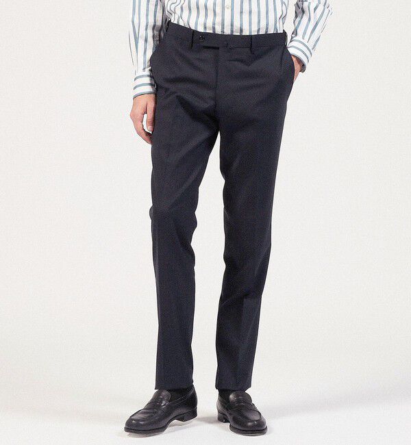 TOMORROWLAND MENS「ポリエステルウール スリムストレートスラックス FREE FIT」|スラックス|