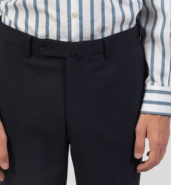 TOMORROWLAND MENS「ポリエステルウール スリムストレートスラックス FREE FIT」|スラックス|