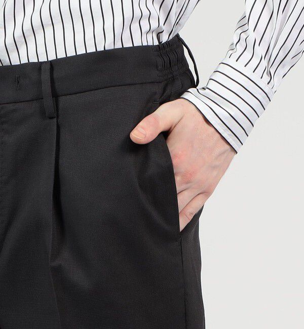 TOMORROWLAND MENS「ポリエステルコットン 1プリーツイージースラックス」|スラックス|