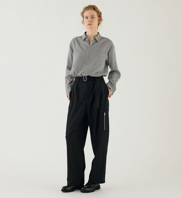 GALERIE VIE「セルロースシルクブロード カラーシャツ」|シャツ・ブラウス|